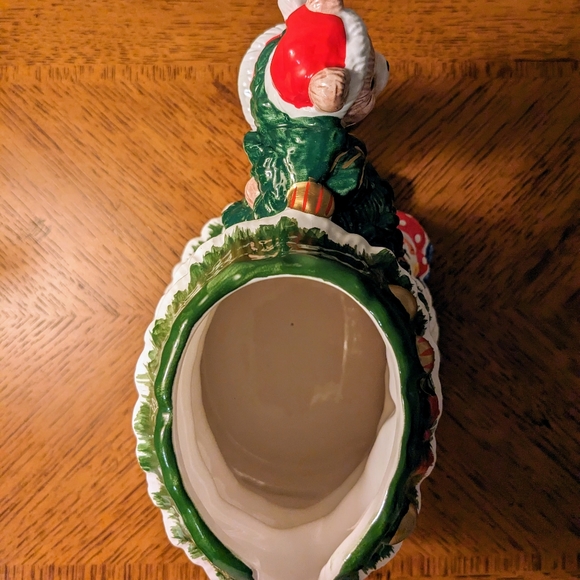 Vintage World Bazaars Inc Hand Painted Christmas Tree Pitcher Original Box - Picture 2 of 11
